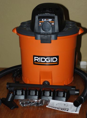 Ridgid wd1636 16-gal. 5-peak hp wet/dry vacuum new for sale