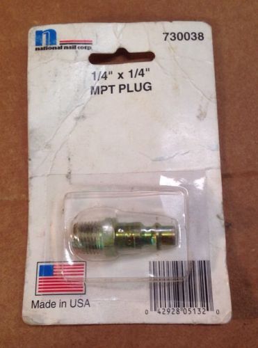 1/4&#034; x 1/4&#034; mpt plug quick connect national nail corp. 730038 new old stock for sale