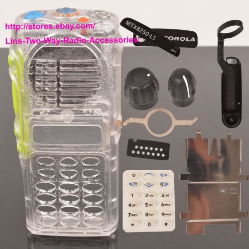 Clear Transparent replacement Repair Case Housing For Motorola MTX8250.LS radio