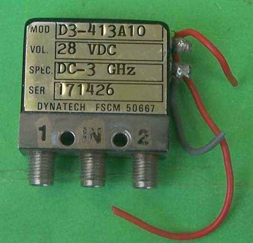 1pcs DYNATECH D3-413A10 DC 28V DC-3GHz SMA RF Coaxial Switch #V02-X