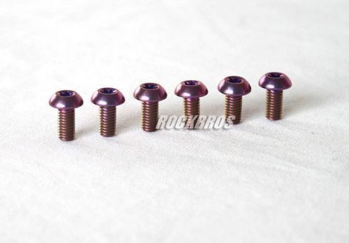 Rockbros titanium ti avid bb5 bb7 disc rotor bolt m5 x 10mm torx t25 purple 6pcs for sale