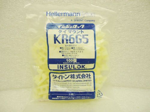 (new) hellermann tyton kr6g5 insulok cable tie mount base open bag of 70 pcs for sale