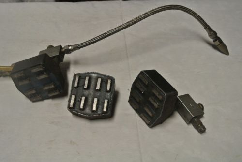 Lot of 3 - sp industries stationary magnets w/ industrial attachment - magnetic for sale
