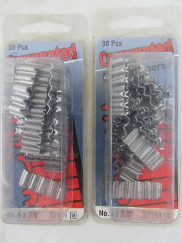 Two NIB 30 Pcs. Paks, Elco Corrugated Fasteners, No. 5 X 3/8&#034;, 57161