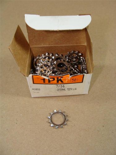 (50) new 7/16&#034; 410 stainless steel external tooth lock washers *free shipping* for sale