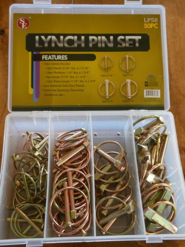 50pc Lynch Pin Set Assorted Hitch Iron Trailer Pins Variety Farming Fasteners