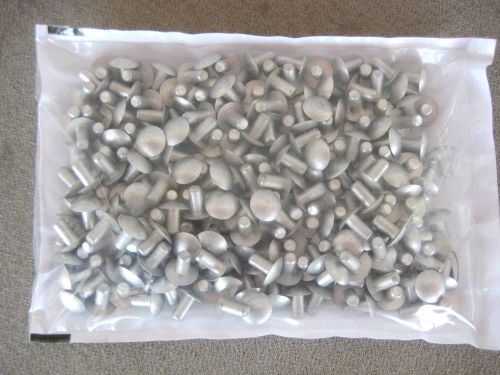 1 pound approx 205 solid aluminum rivets 5/8 head 1/4 shank 1/2 long universal for sale