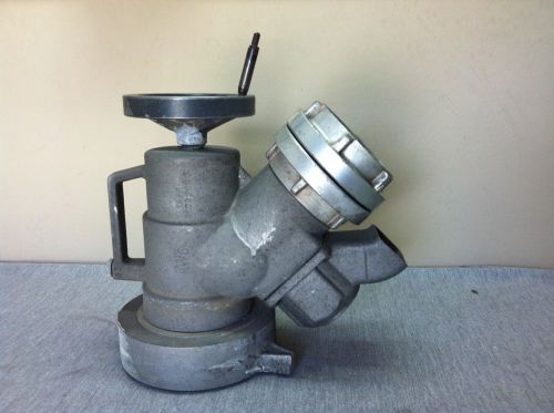 AWG 4&#034; Storz x 6&#034; NH SS piston intake valve w press. relief valve - fire fightin