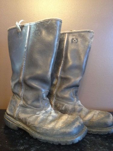 Pro Warrington Firefighter All LeatherTurnOut Boot 9 D Need Repair!!! Poor Leath