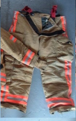 firefighter turnout bunker gear brown/tan pants R/O Triple trim
