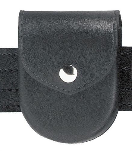 Safariland 90-9b black hi-gloss brass snap top flap handcuff pouch for sale
