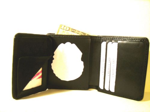 USCP U.S. Capitol Police Tri-fold Badge Wallet Leather Deluxe CT-09 USCP
