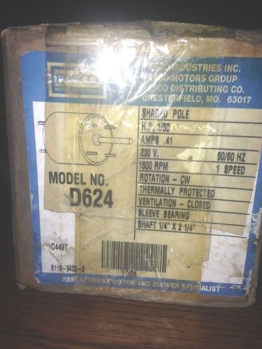 New fasco d624 hvac 3.3 in motor,1/50 hp,230v,cw, 1500 rpm, .41 amps for sale