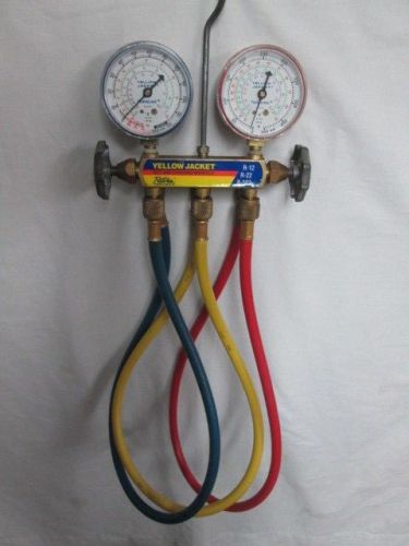Ritchie Yellow Jacket Test Charging Manifold w/R-502 Gauges &amp; Hoses