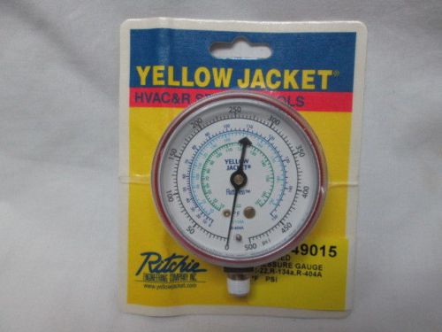 Yellow Jacket Red Compound Pressure Gauge 49015 2 1/2&#034; R22 R134a R404a °F PSI