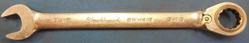 Blackhawk bw-1418 9/16&#034; ratcheting combination wrench, great condition for sale