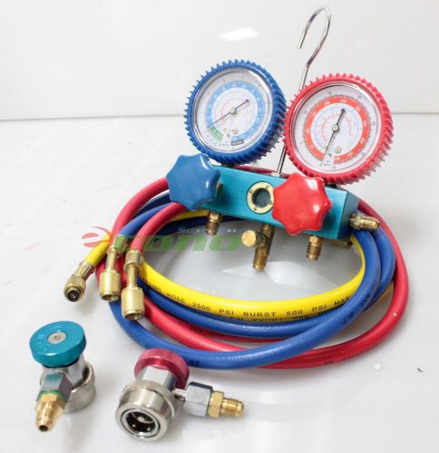 R12 r 22 r134a a/c diagnostic testing charging manifold gauge hvac meter for sale