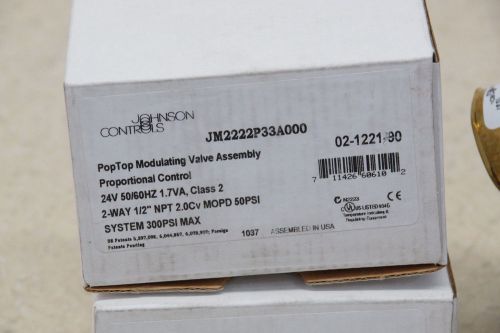 Johnson Controls JM2222P33A000 Poptop modulating valve assembly 24V 2 way 1/2&#034;