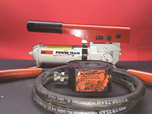 Power team 20 ton low profile portapower cylinder rls200 with p23 hand pump for sale