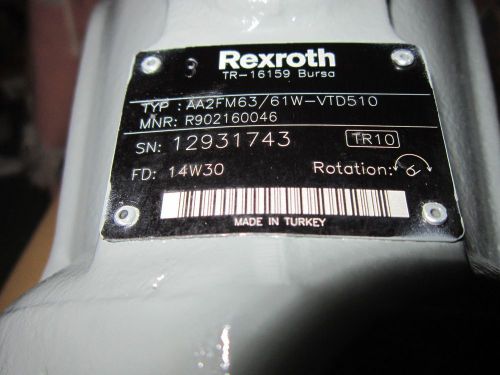 New Rexroth Hydraulic Motor AA2FM63/61W-VTD510