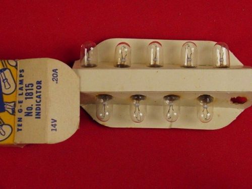 GENERAL ELECTRIC GE MINIATURE LAMPS NO 1815 INDICATOR 9 BULBS NEW UNSUSED