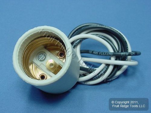 Leviton porcelain lamp holder medium base light socket 8052-131 for sale