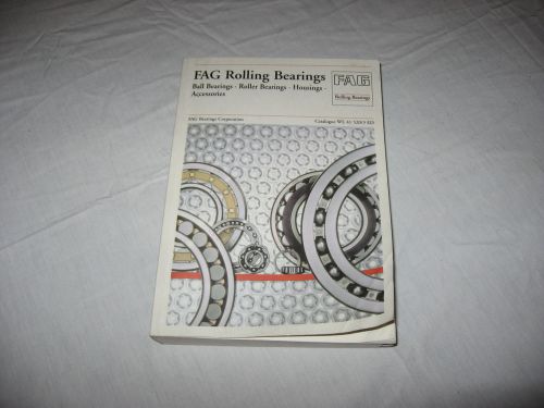 FAG Rolling Bearings Industrial Supply Catalog