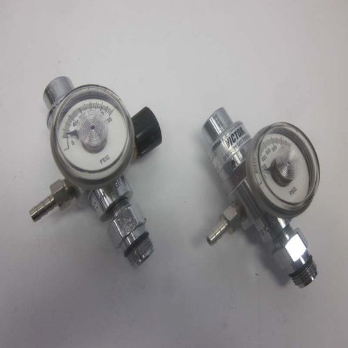 2 victor specialty gas products pri60 compressed gas regulators w/ gauges for sale