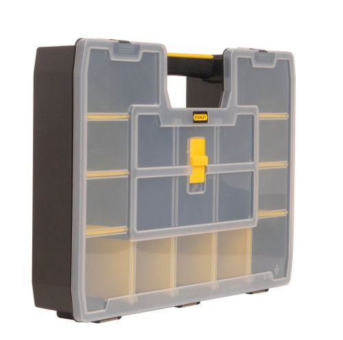 Storage box stanley tool organizer small parts bin holder with lid new for sale