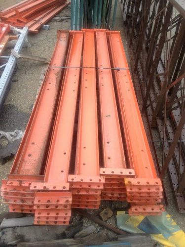 96&#034; x 5&#034; orange structural pallet rack beams: used and in good condition** for sale