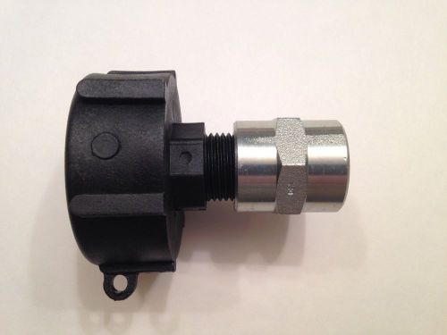 275 330 gallon ibc tote tank valve adapter 2&#034; course thread x 3/4&#034; npt pipe for sale
