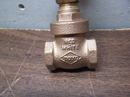 (5) new 206a bronze red &amp; white gate valve 1-1/4 125 toyo for sale