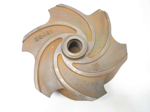 New goulds 1013 101-611 11-1/8in od 6 vane iron pump impeller d414208 for sale