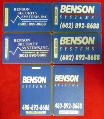 Benson Security Systems Proximity Security ID Cards Badges Lot of 12