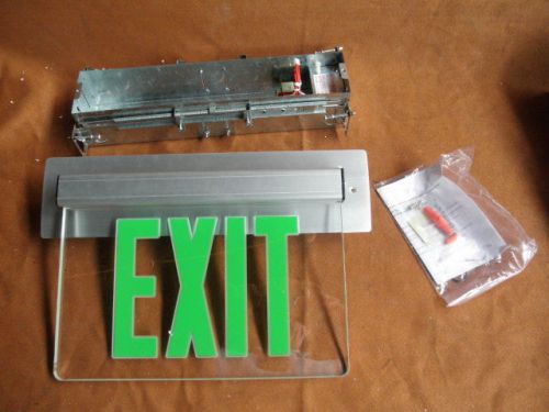 Nora lighting nx 511 ledg1ca wall mount recess led ledge exit sign green for sale