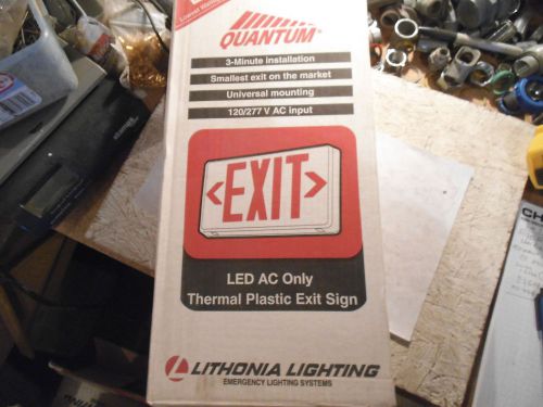 Lithonia Lighting QUANTUM LED Exit Sign - LQMSW3R 120/277 - NEW