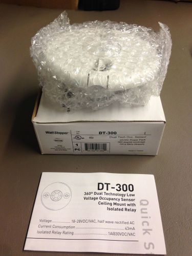 Watt stopper dt-300 dual tech occ sensor + power pack for sale