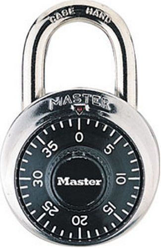 Master Lock Combination Padlock - 3 Digit - Steel Body, Steel Shackle - (1500d)