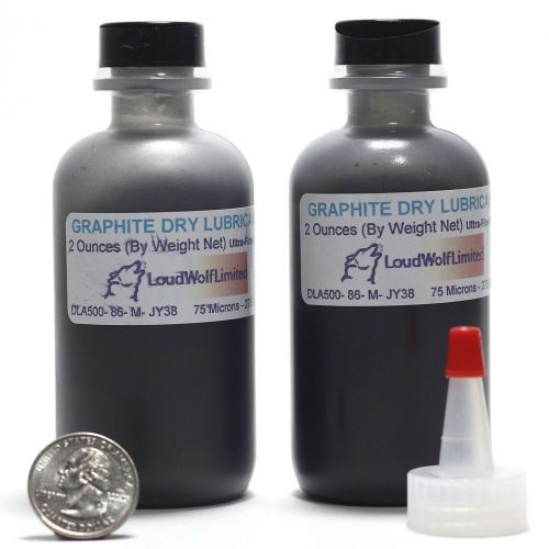 Graphite ultrafine lock/gun lubrication dry powder 4.0 ounces with dispenser tip for sale