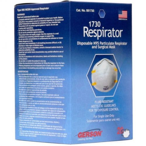 Gerson 1730 N95 Disposable Respirator 20/box