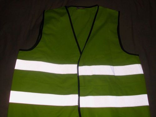 WESTERN SAFETY YELLOW REFLECTIVE VEST ADULT XL extra large VERY NICE black trim