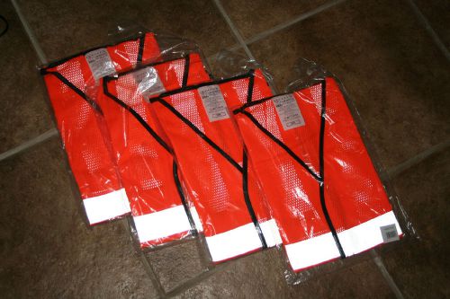 4 Blaze Orange Safety Hunting Vests, Size 3X Occulux , SSCOOLG-03X  NEW Vest