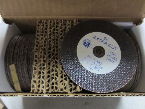 50 new EA Abrasives 3&#034; x 1/16&#034; x 1/4&#034; A364T Zip-Cut Sanding discs Wheels 61380