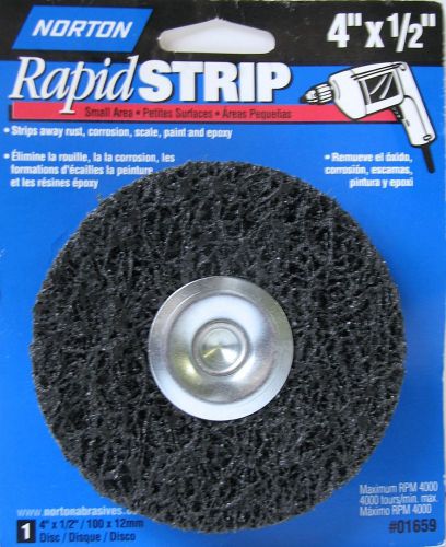 Norton Rapid Strip 4&#034; x 1/2&#034; Disc 2 Pieces Remove Rust Paint #01659 NEW FreeShip