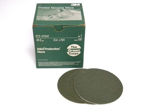 3m 01547 green corps stikit production discs, size: 6&#034;, grade: 40e, qty: 100 for sale