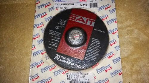 United Abrasive Type 27 Grinding Wheel 7 in x 1/4 x 7/8 A24R