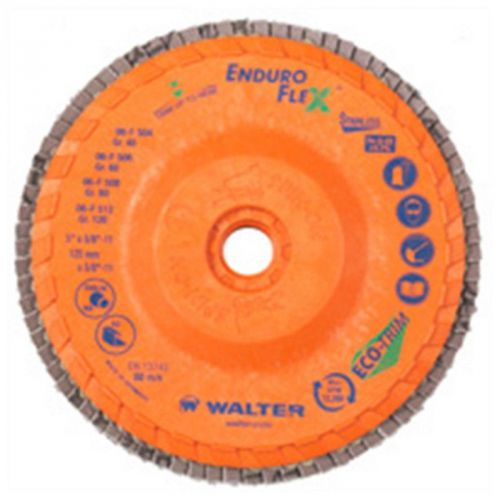 Walter 06F454 4-1/2X5/8-11 Enduro-Flex Stainless Discs One-Step 40 Grit |Pkg.10
