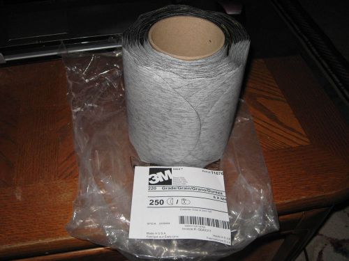 3m 11676 stikit tri-m-ite fre-cut 6&#034; - 220 grit - roll of 250 for sale