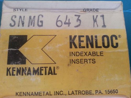 1 pack of 5 Kennemetal SNMG 643 K1