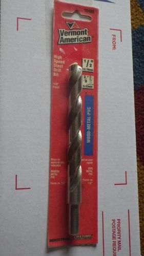 New vermont american 10488 1/2&#034; hss drill bit 3/8&#034; reduced shank for sale